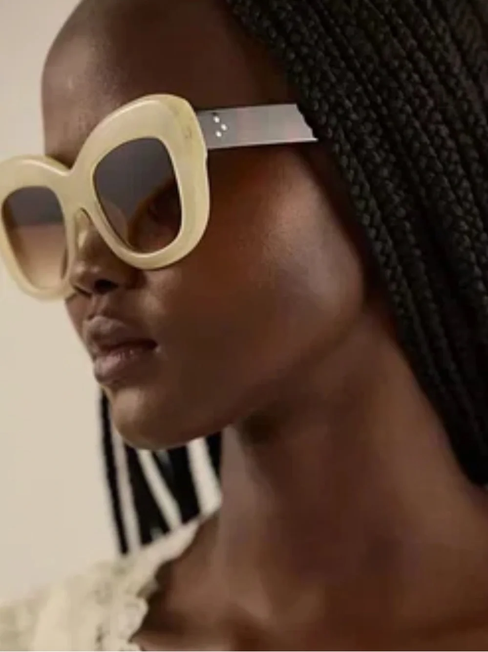 Free People Oversized Cat-Eye Sunglasses with Gradient Brown Lenses Free People Decker Oversized Cat Eye Sunglasses - Jade  main image 4